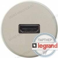 Розетка HDMI Legrand Celiane титан 67317+68516+80251