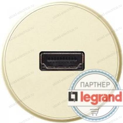 Розетка HDMI Legrand Celiane слоновая кость 67317+66288+80251