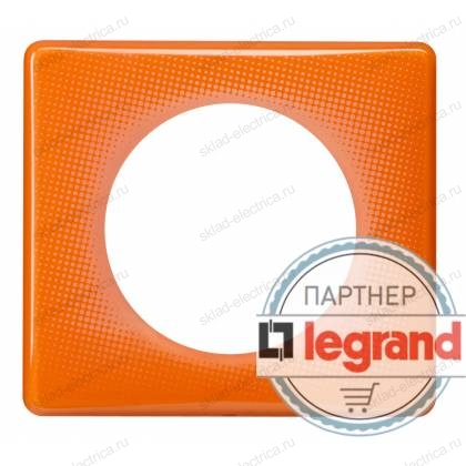 Рамка одноместная Legrand Celiane Оранжевый муар 066651