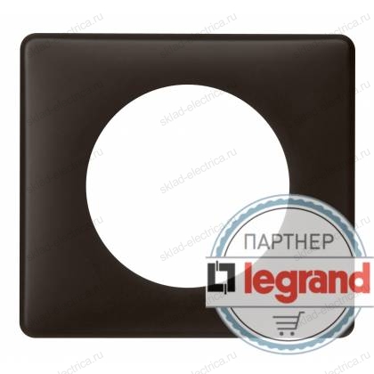 Рамка одноместная Legrand Celiane Черная перкаль 066741