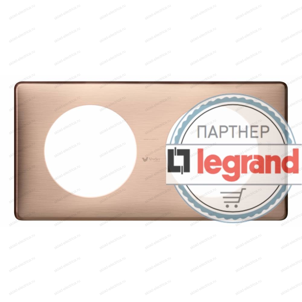Рамка двухместная Legrand Celiane медь 068992
