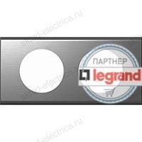 Рамка двухместная Legrand Celiane металл фактурная сталь 069102