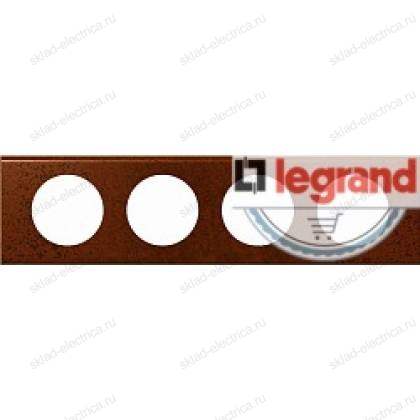 Рамка четырехместная Legrand Celiane металл патина феррум 069264