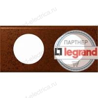 Рамка двухместная Legrand Celiane металл патина феррум 069262