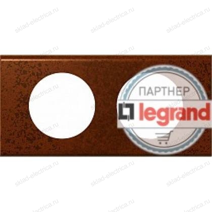Рамка двухместная Legrand Celiane металл патина феррум 069262