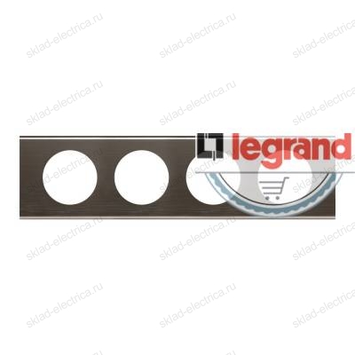Рамка четырехместная Legrand Celiane металл черный никель 069034