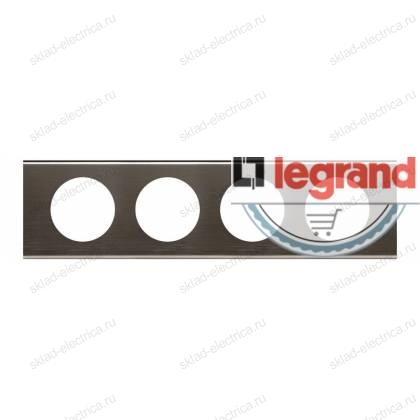 Рамка четырехместная Legrand Celiane металл черный никель 069034