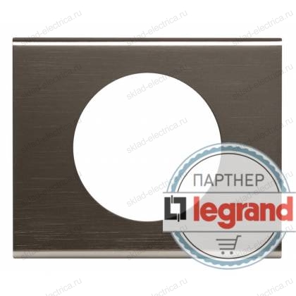 Рамка одноместная Legrand Celiane металл черный никель 069031