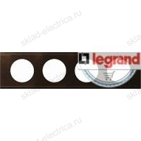 Рамка четырехместная Legrand Celiane кожа (коричневая) 069404