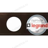 Рамка двухместная Legrand Celiane кожа (коричневая) 069402