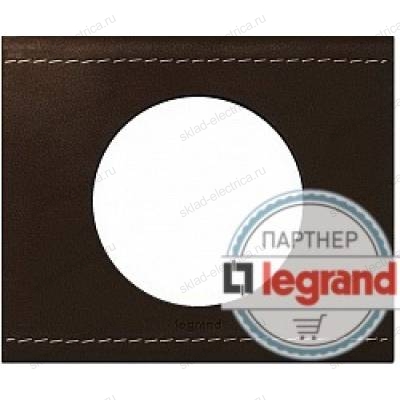 Рамка одноместная Legrand Celiane кожа (коричневая) 069401