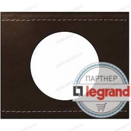 Рамка одноместная Legrand Celiane кожа (коричневая) 069401