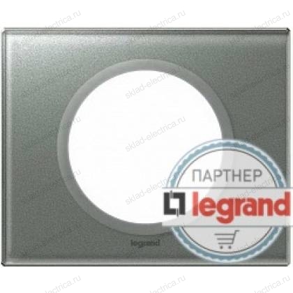 Рамка одноместная Legrand Celiane смальта металлик 069341