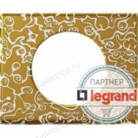 Рамка одноместная Legrand Celiane фарфор/золотая феерия 069331