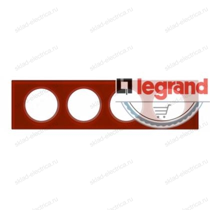 Рамка четырехместная Legrand Celiane, смальта кармин 069474