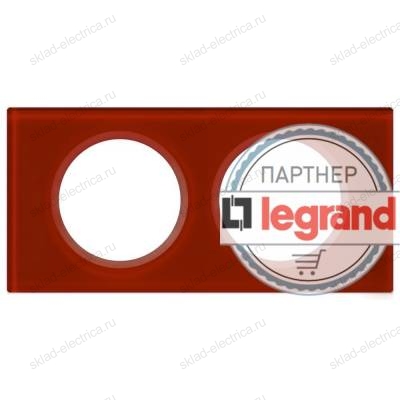 Рамка двухместная Legrand Celiane, смальта кармин 069472
