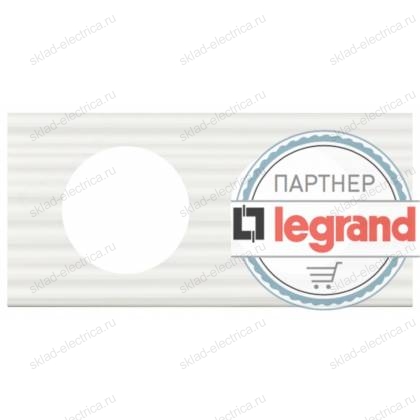 Рамка двухместная Legrand Celiane Corian белый рельеф 069012