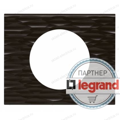 Рамка одноместная Legrand Celiane Corian черный рифленый 069021