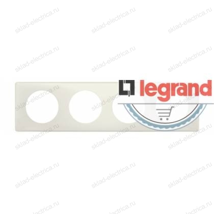 Рамка четырехместная Legrand Celiane, белая перкаль 066704