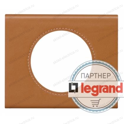 Рамка одноместная Legrand Celiane, кожа карамель 069421