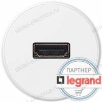 Розетка HDMI Legrand Celiane белый 67317+68216+80251