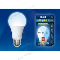 LED-A60-10W/NW/E27/FR/MB PLM11WH Лампа светодиодная. Форма «А», матовая. Серия Multibright. Белый свет (4000K). 100-50-10. Картон. ТМ Uniel.