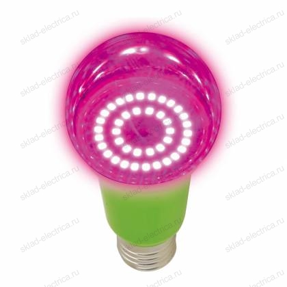 Лампа светодиодная для растений, спектр для рассады и цветения Е27 15Вт Uniel