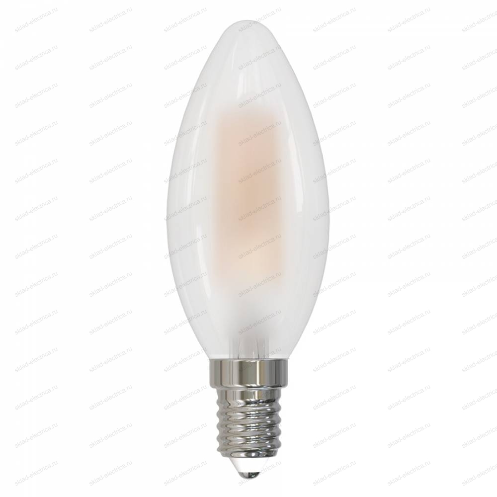 LED-C35-7W/3000K/E14/FR/SLF Лампа светодиодная. Форма "свеча", матовая. Теплый белый свет (3000K). ТМ Volpe