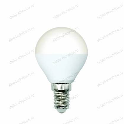 LED-G45-6W/6500K/E14/FR/SLS Лампа светодиодная. Форма "шар", матовая. Дневной свет (6500K). ТМ Volpe
