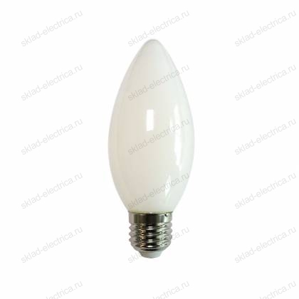 LED-C35-6W/4000K/E27/FR/SLF Лампа светодиодная. Форма "свеча", матовая. Белый свет (4000K). ТМ Volpe