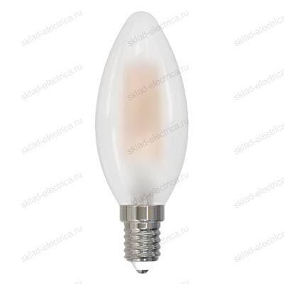 LED-C35-5W/4000K/E14/FR/SLF Лампа светодиодная. Форма "свеча", матовая. Белый свет (4000K). ТМ Volpe