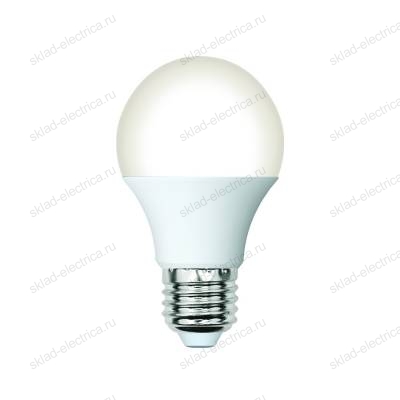 LED-A60-9W/3000K/E27/FR/SLS Лампа светодиодная. Форма "A", матовая. Теплый белый свет (3000K). ТМ Volpe