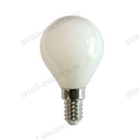 LED-G45-6W/3000K/E14/FR/SLF Лампа светодиодная. Форма "шар", матовая. Теплый белый свет (3000K). ТМ Volpe
