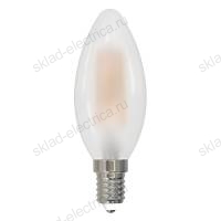 LED-C35-6W/4000K/E14/FR/SLF Лампа светодиодная. Форма "свеча", матовая. Белый свет (4000K). ТМ Volpe