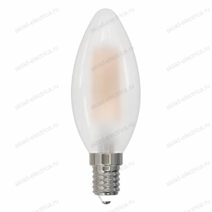 LED-C35-6W/4000K/E14/FR/SLF Лампа светодиодная. Форма "свеча", матовая. Белый свет (4000K). ТМ Volpe