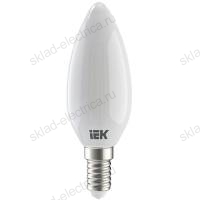 Лампа светодиодная C35 свеча матовая 7Вт 230В 4000К E14 серия 360° IEK