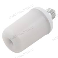 LED-L60-6W/FLAME/E27/FR PLD01WH Лампа светодиодная декоративная с типом свечения «эффект пламени». Форма «цилиндр», матовая. Картон. ТМ Uniel.