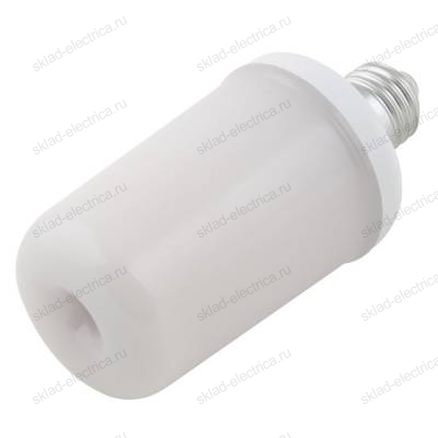 LED-L60-6W-FLAME-E27-FR PLD01WH Лампа светодиодная декоративная с типом свечения эффект пламени. Форма цилиндр. матовая.