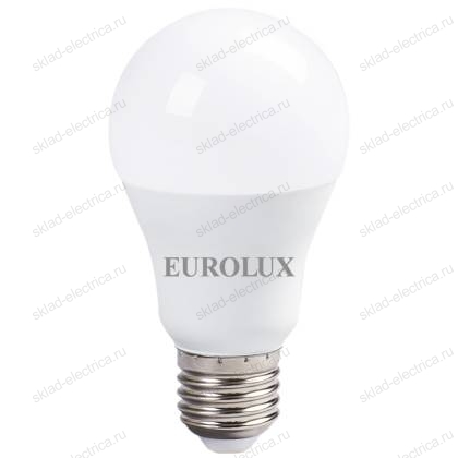 Лампа светодиодная LL-E-A60-15W-230-6K-E27 (груша, 15Вт, холод., Е27) Eurolux