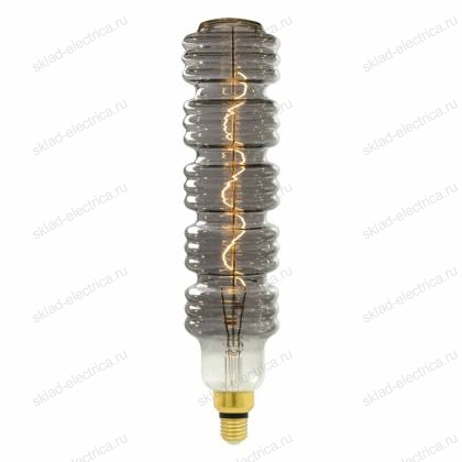LED-SF41 Лампа светодиодная SOHO. Хромированная-дымчатая колба. Спиральный филамент.