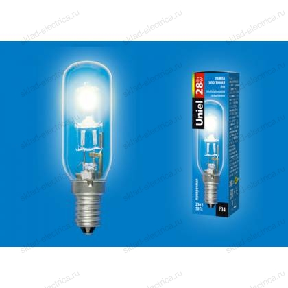 HCL-28/CL/E14/F25 special Лампа галогенная для холодильников и вытяжки. Прозрачная. Картон. ТМ Uniel.