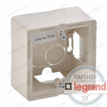 Одноместная коробка для накладного монтажа Legrand Valena Life слоновая кость 754201