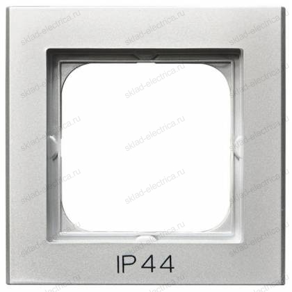 Ospel Sonata серебро матовое рамка 1-ая для выключатель IP-44