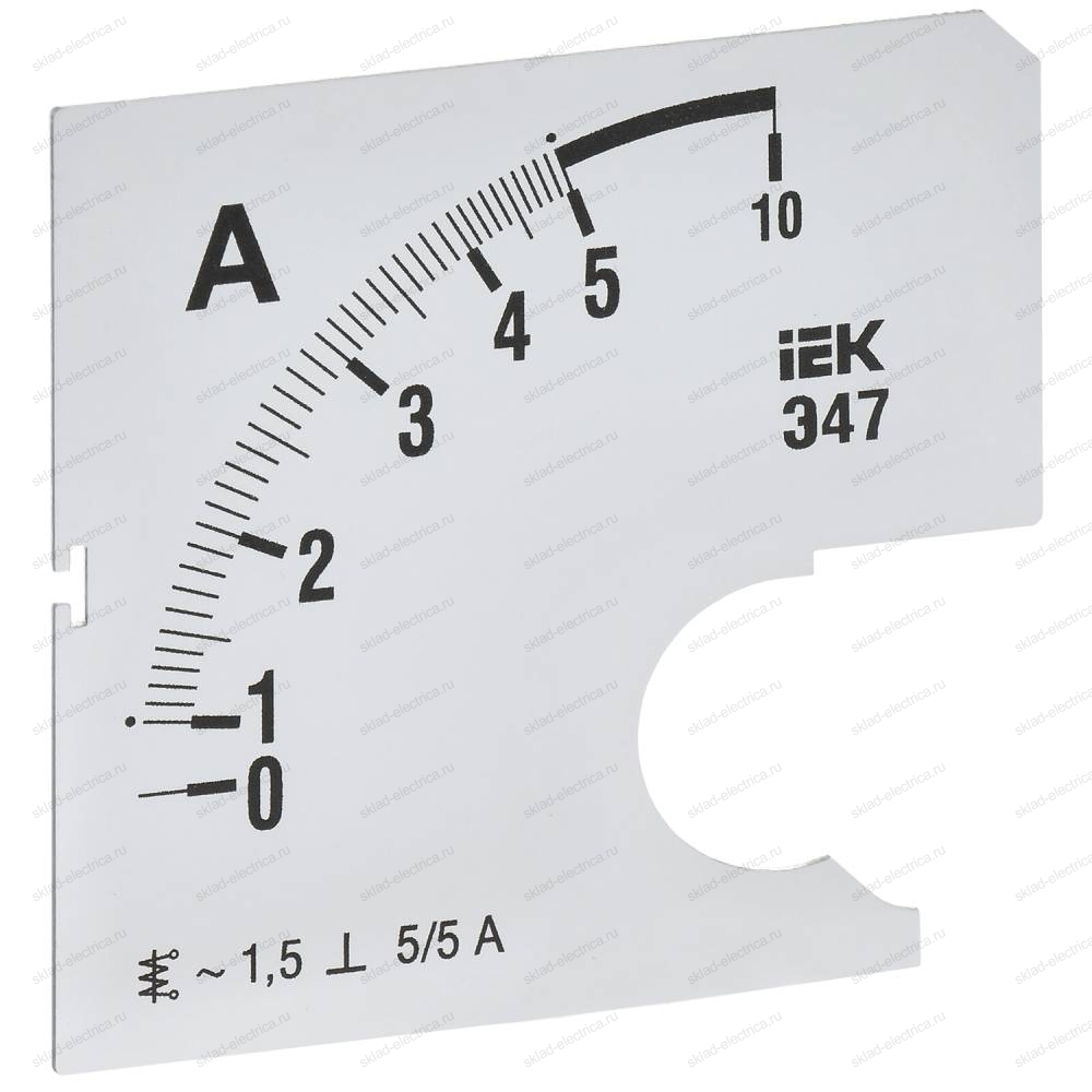Шкала сменная для амперметра Э47 5/5А класс точности 1,5 72х72мм IEK