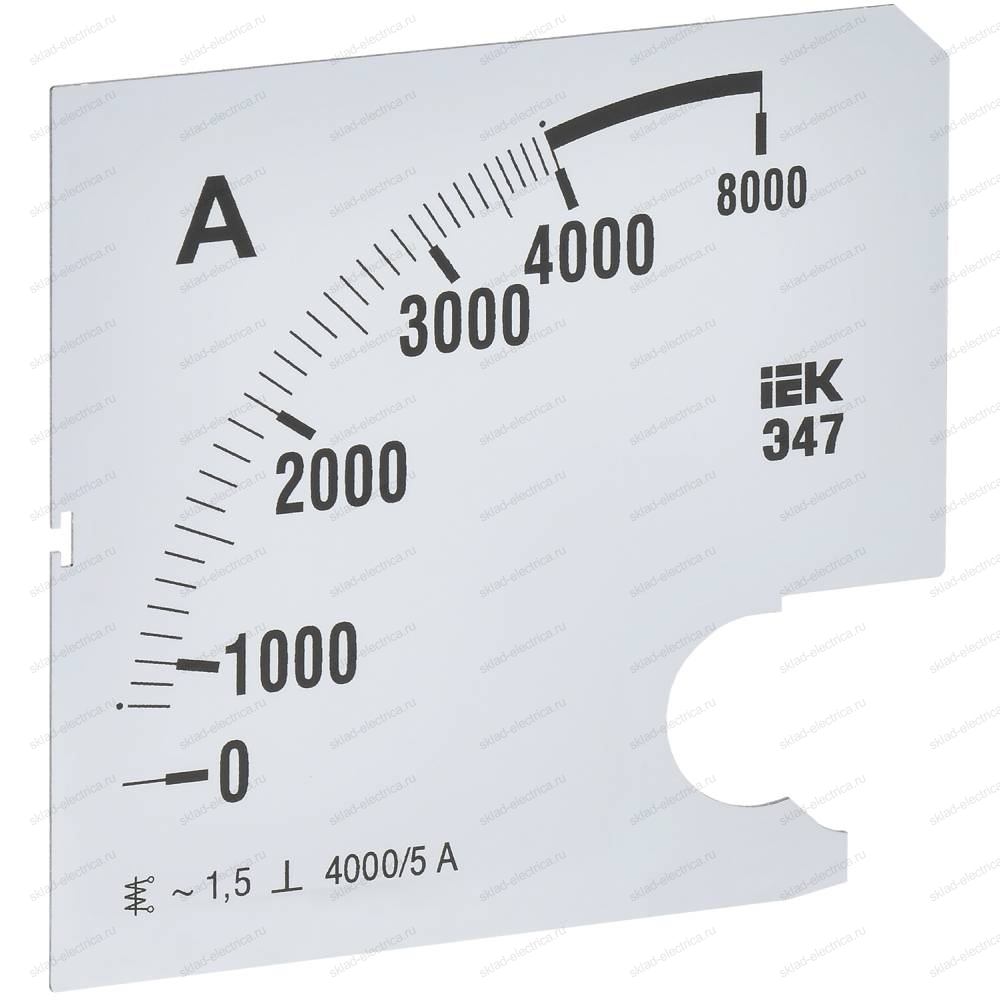 Шкала сменная для амперметра Э47 4000/5А класс точности 1,5 96х96мм IEK