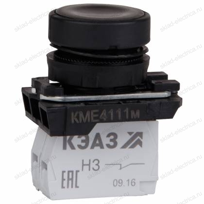 Кнопка КМЕ4120м-черный-2но+0нз-цилиндр-IP40-КЭАЗ