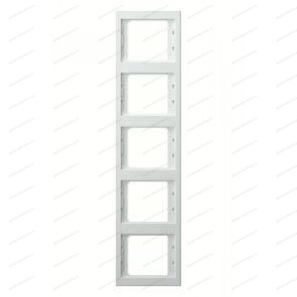 Рамка пятерная, для вертикального монтажа Berker K.1, белый глянцевый 13537009