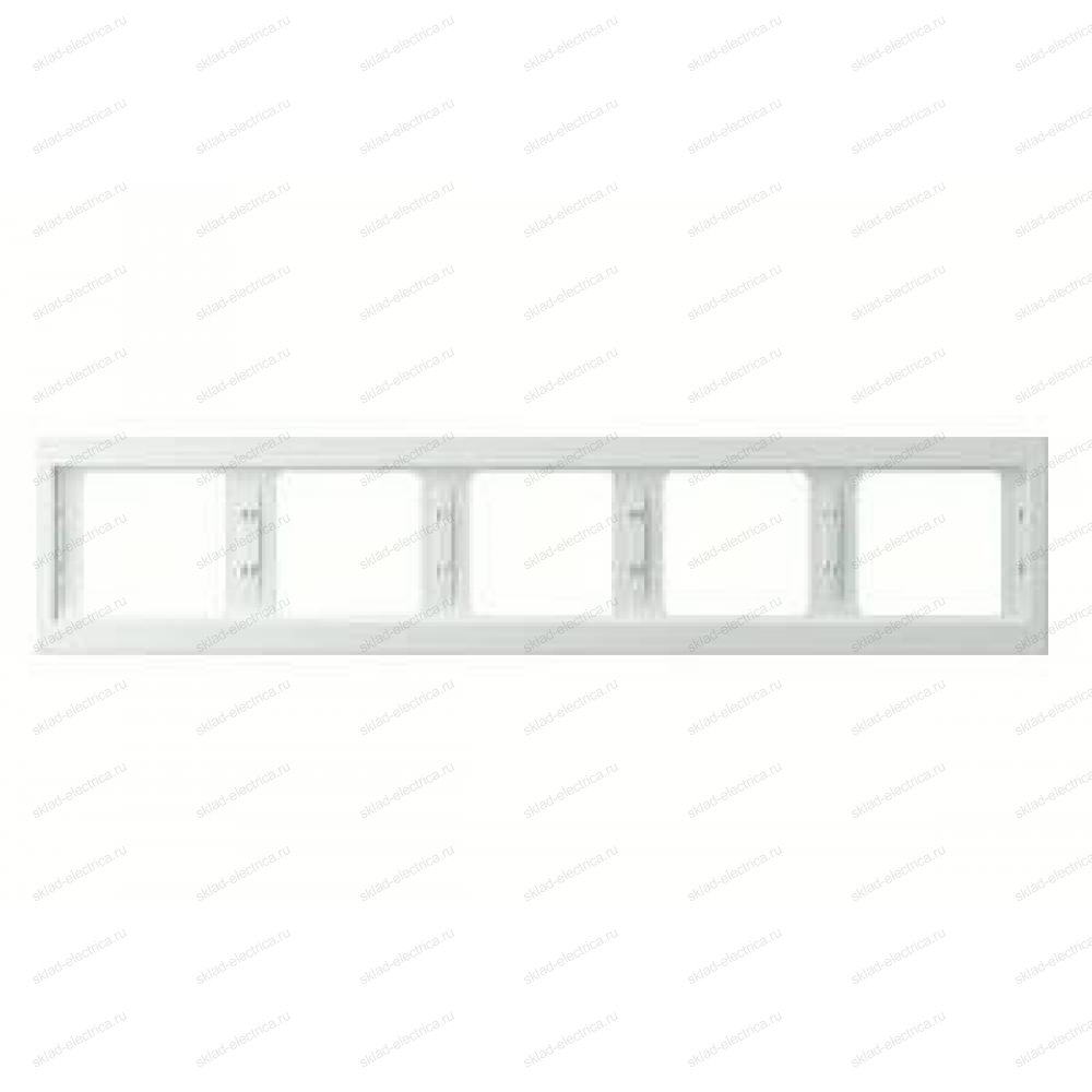 Рамка пятерная, для горизонтального монтажа Berker K.1, белый глянцевый 13937009