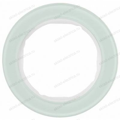 Рамка одинарная Berker R.classic белое стекло 10112009