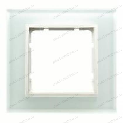 Рамка одинарная Berker B.7 Glass белое стекло 10116909